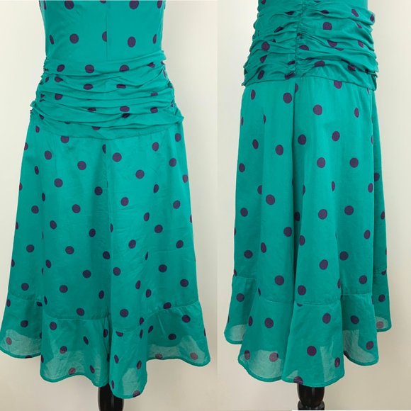 Marc Jacobs Polka Dot Halter Cotton Dress Size 4 - Picture 8 of 16